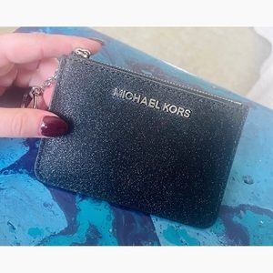 Michael Kors Black Glitter Wallet
